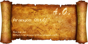 Aranyos Ottó névjegykártya