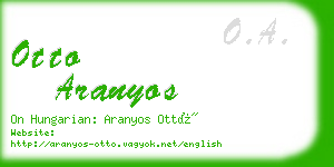 otto aranyos business card